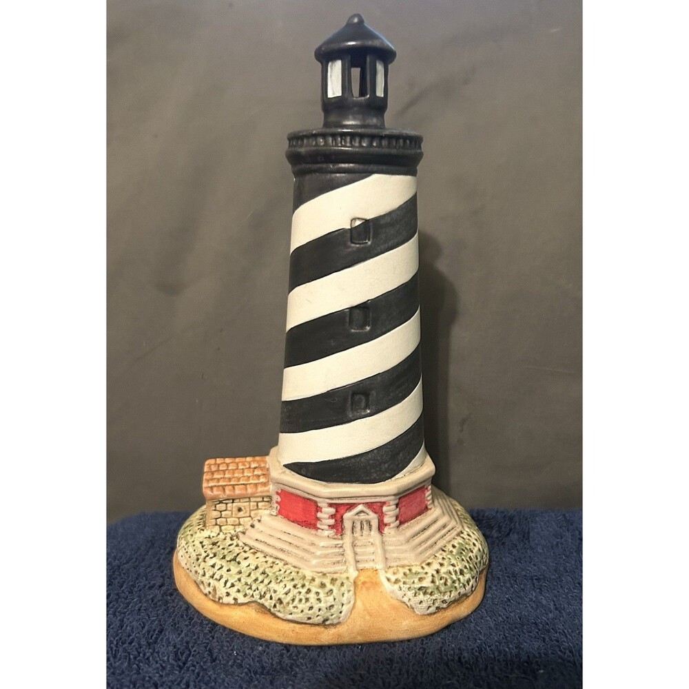 Lefton Cape Hatteras Lighthouse Ceramic Figurine, Hand Painted, 1993